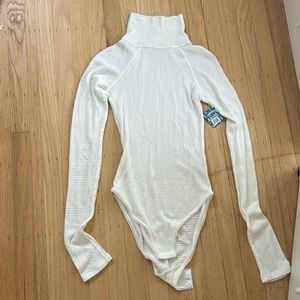 NWT Intimately Free People All You Want Thermal Turtleneck Bodysuit Ivory XS
